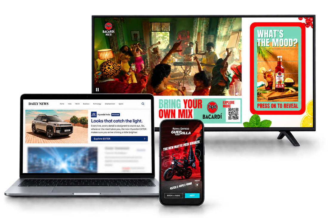 NEXad, NewsroomAI and AIgnite creative running across Connected TV, mobile and desktop